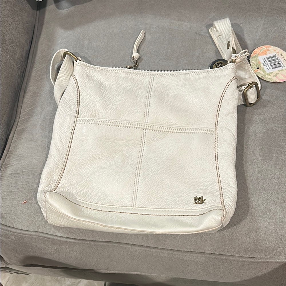 The Sak White Crossbody Bag with Adjustable Straps